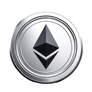 ETH Ethereum coin floating as a graphic element