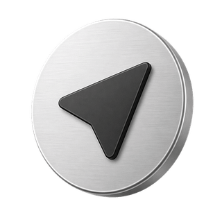 3D arrow icon for sending, used as a decorative element on the contact us page