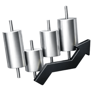 3D candlestick chart trading icon on the Futuristic Vestix about page