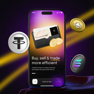Futuristic Vestix mobile device displaying the trading platform interface